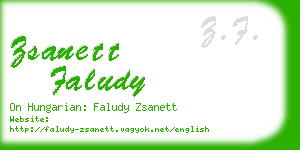 zsanett faludy business card